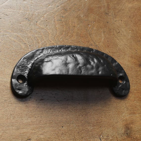 Antique Black Cast Iron Cup Pull Handles - Kitchen Cupboard Drawer Antique Black Cast Iron Cup Pull Handles - Kitchen Cupboard Drawer Door Cabinet Pulls Old Iron Handmade Quality Handles Bin Pulls - 7143 from YesterHomeUK ... - Antique Black Cast Iron Cup Pull Handles - Kitchen Cupboard Drawer