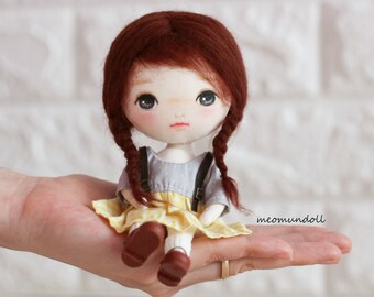 Art doll, Handmade cloth doll, OOAK doll, cloth dolls, Collectible doll, ooak art doll, ooak toy, lati yelllow, artist doll, artist toy