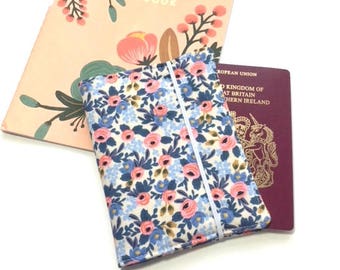 Passport Cover Rifle Paper Co, Travel Organizer, Travel Wallet, Passport Holder, Passport Wallet, Gift for Traveler, Rosa Periwinkle