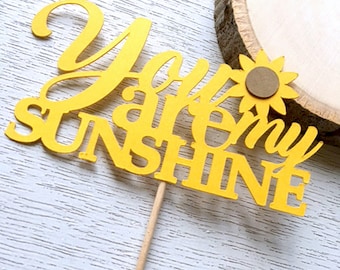 You Are My Sunshine Cupcake Toppers, Sunflower Baby Shower, Sunflower Decor, Sunflower Bridal Shower, Table Decor, Sunflower Wedding