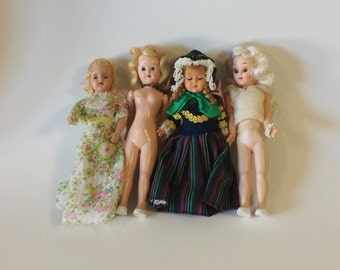 Vintage Plastic Storybook Sleepy Eye Doll Lot 1940's-1950's