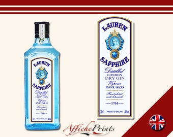 Gin bottle labels uk