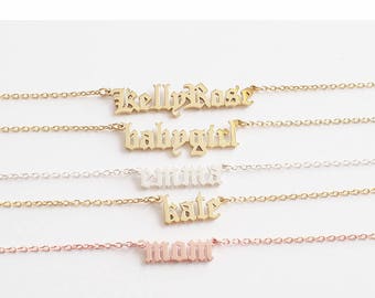 Custom Name Necklace / Name Jewelry / Children Names Necklace / Personalized Name Necklace / Bridesmaid gift HN01C