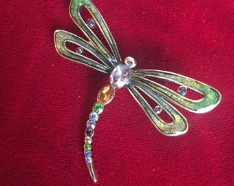 Sparkly MultiColored Stones - Monet Moth In Flight --So Sweet