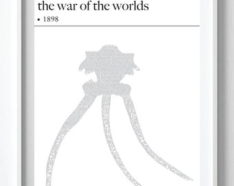 The War of the Worlds- H G Wells Text Art Poster