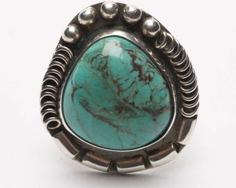 Sterling Silver and Turquoise Native American Ring