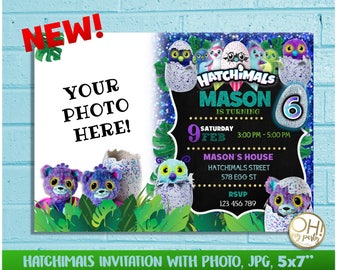 Hatchimals Birthday Party Invitation, Hatchimals Birthday Invitation, Hatchimal Party Supplies, Hatchimal Invitation, Hatchimals party