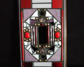 Single Toggle Switchplate in Reds and Purples