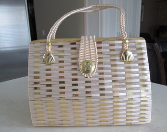 Vintage Wicker Handbag Purse
