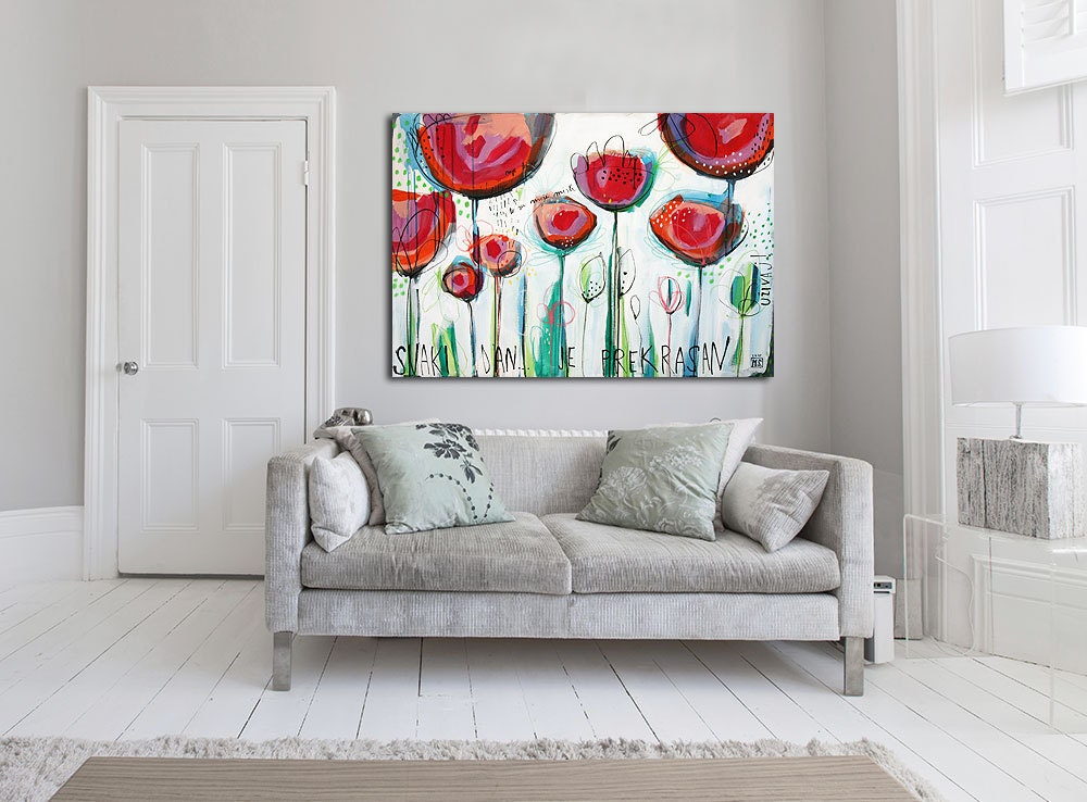 Large giclée print with ABSTRACT print of original painting