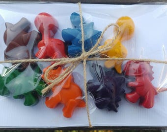 Dinosaur Crayons - 2 SETS - Dinosaur Party Favors - Dinosaur Party - Kids Gifts - Stocking Stuffers - Basket Fillers - Kids Gifts Under 15