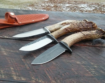Antler Handle Hunter-Skinner Knife