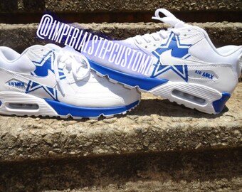 Custom air max 90s(white and blue)