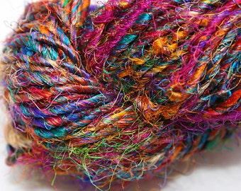 Recycled Sari Silk Yarn Hank - Multicolor