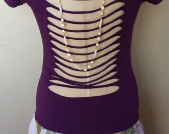 Purple Floral T Shirt Dress