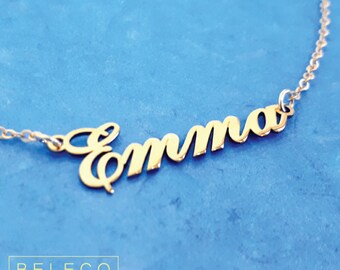 Customize Name Necklace, 15 Fonts Style To Choose, Customize Your Name Necklace, Any Pendant Name, Personalized Name Jewelry, Gold Plated 18