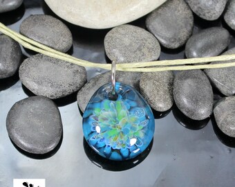 Underwater Garden Lampwork Glass Pendant - Handcrafted Jewelry