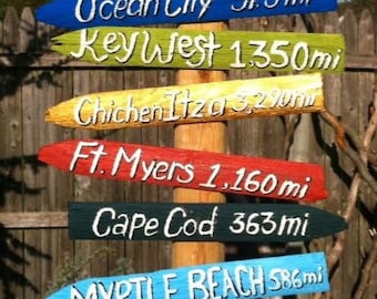 Reclaimed Wood Travel Signs