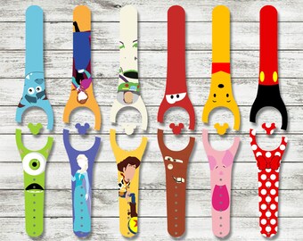 Dynamic Duos MagicBand Decals | MagicBand Decal 1.0 or 2.0 size | Magic Band Decal | Glitter Magic Band Skin | RTS Ready To Ship