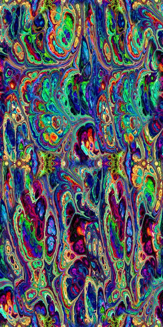 Hand Created Art Fleece Fiber Art Fabric Panel Modern Purple Vibrant Colors Apparel Blanket