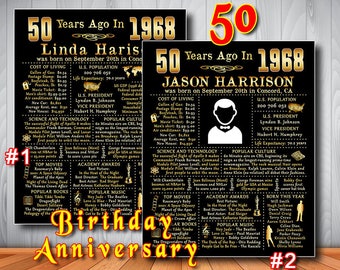 50th birthday poster | Etsy