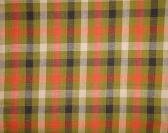 Homespun Fabric | Large Check Fabric | Primitive Cotton Fabric | Quilt Fabric | Home Decor Fabric | Apparel Fabric | Craft Fabric