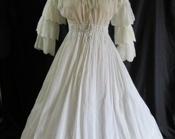 Civil War Rose Dress 1860s Ball Gown