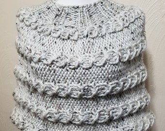 Chunky Knit Capelet Poncho Bulky Shrug Cape