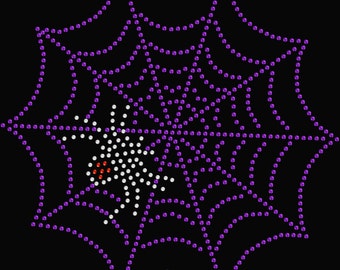 Spider Web Halloween Rhinestone Transfer