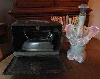 Vintage 1940s Ceramic Elephant Laundry Sprinkler Bottle