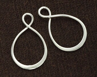 4 of 925 Sterling Silver Infinity Links, Connectors 14x24 mm. :tk0001