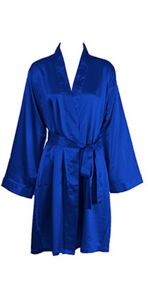 light blue silk robe