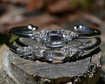 Herkimer Diamond Jewelry, April Birthstone, Birthstone Jewelry for April Birthday, Gift for Her, Herkimer Diamond Bracelet, Mothers Day Gift