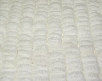 Handmade - baby blanket double tassels - Ecru