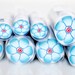 White and Turquoise Flower Polymer Cane / Two sizes