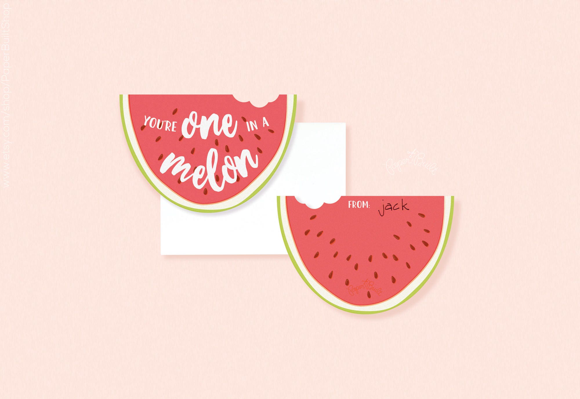 Download You're One in a Melon Valentine Watermelon Valentine