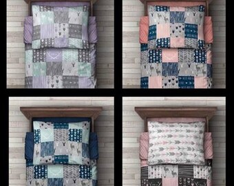 Designer PILLOWCASES - Choose your Pillowcase - Woodland Pillowcase - Patchwork Pillowcase - Ships out Tomorrow