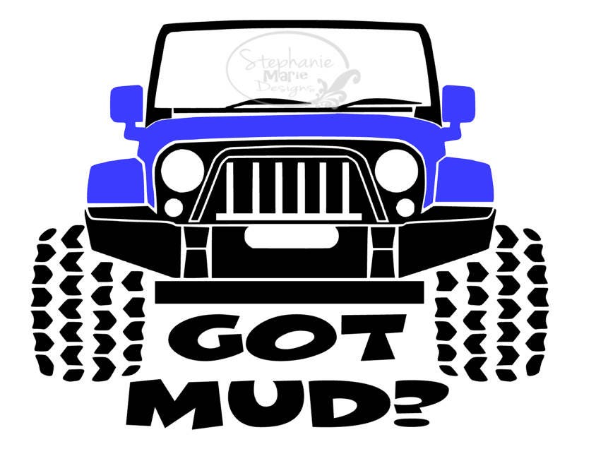 Got Mudd Jeep-SVG Cut File-Use with Silhouette Studio Design