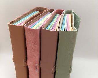 Leather journal travel journal leather notebook suede journal travelers journal pretty pastel planner bullet journal bujo