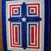 Cross quilt - Patriotic cross - God Bless America - Paper Pieced cross - 17"x22"