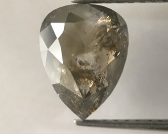 1.34 ct Natural Loose Black-White-Grey color Beautiful Pear shape Diamond R853