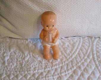 Vintage Irwin Plastic Baby Doll with Bottle Rattle ADORABLE!
