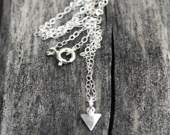 Sterling Silver Geometric Triangle Necklace