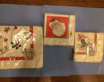 Vintage Christmas Hallmark Napkins and Other Unused