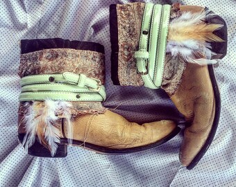 Boho Boots/Gypsy Boots/Hippie Boots/Up Cycled Boots/Cowgirl Boots/Boho Chic Boots