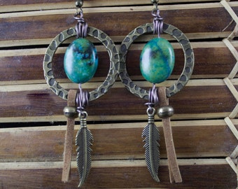 Ethnic - Earrings gemstones " Eila "