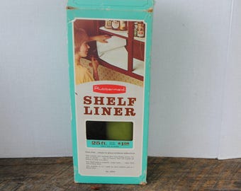 Vintage Rubbermaid Avocado Shelf Liner in Original Box