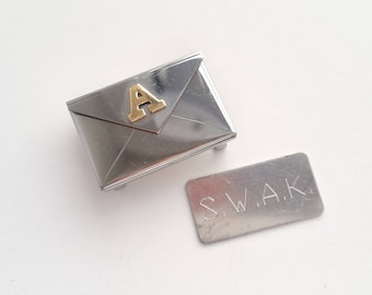 Envelope charm for bracelet SWAK initial A