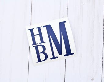 Custom Monogram Decal, Custom Decal Cup, Vinyl Monogram Sticker, Monogram Car Decal, Monogram Decal, Custom Decal Car, Monogram Sticker