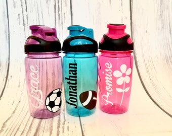 Plastic Water Bottle, Personalized Kids Water Bottle, Personalized Kids Cup, Kid Party Cups, Kids Party Favor Cups, Custom Kids Water Bottle